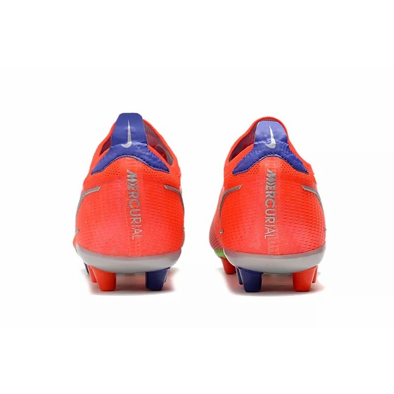Botas de Fútbol Nike Mercurial Vapor XIV Elite AG Unisex Rojo Naranja&Verde Fluorescente&Azul (#36~#45)