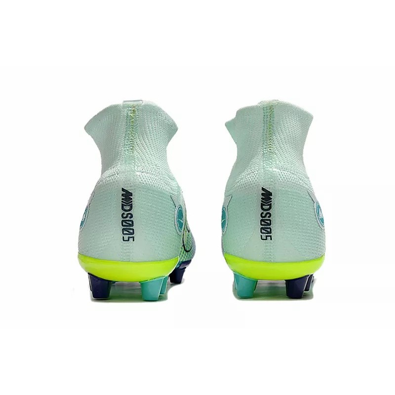 Botas de Fútbol Nike Mercurial Superfly VIII Elite AG Unisex Verde Claro&Azul Marino&Amarillo Fluorescente (#36~#45)