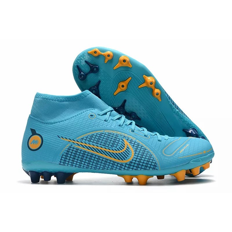 Botas de Fútbol Nike Vapor 14 Academy AG Unisex Alta Azul&Naranja (#36~#44)