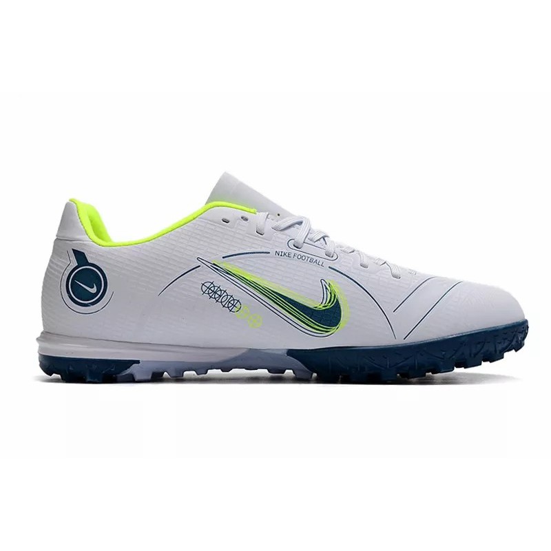 Botas de Fútbol Nike Vapor 14 Academy TF Unisex Blanco&Azul Marino&Amarillo Fluorescente (#36~#44)