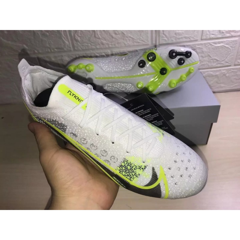 Botas de Fútbol Nike Vapor 14 Elite FG Unisex Blanco&Amarillo Fluorescente (#36~#45)