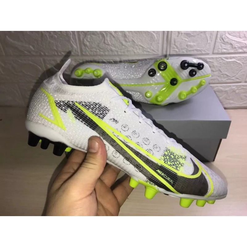 Botas de Fútbol Nike Vapor 14 Elite FG Unisex Blanco&Amarillo Fluorescente (#36~#45)
