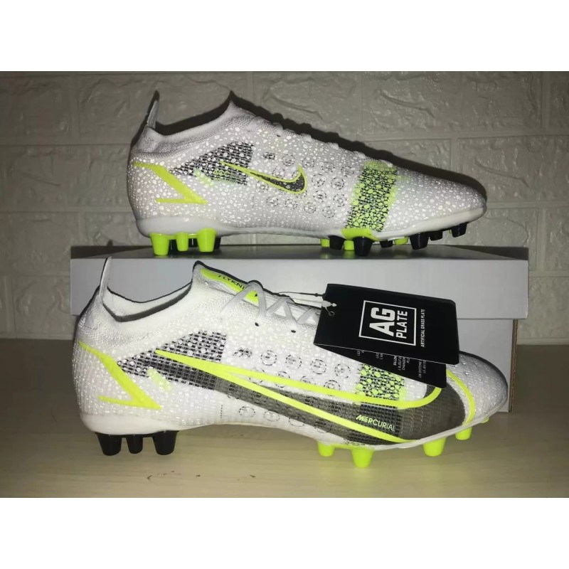 Botas de Fútbol Nike Vapor 14 Elite FG Unisex Blanco&Amarillo Fluorescente (#36~#45)