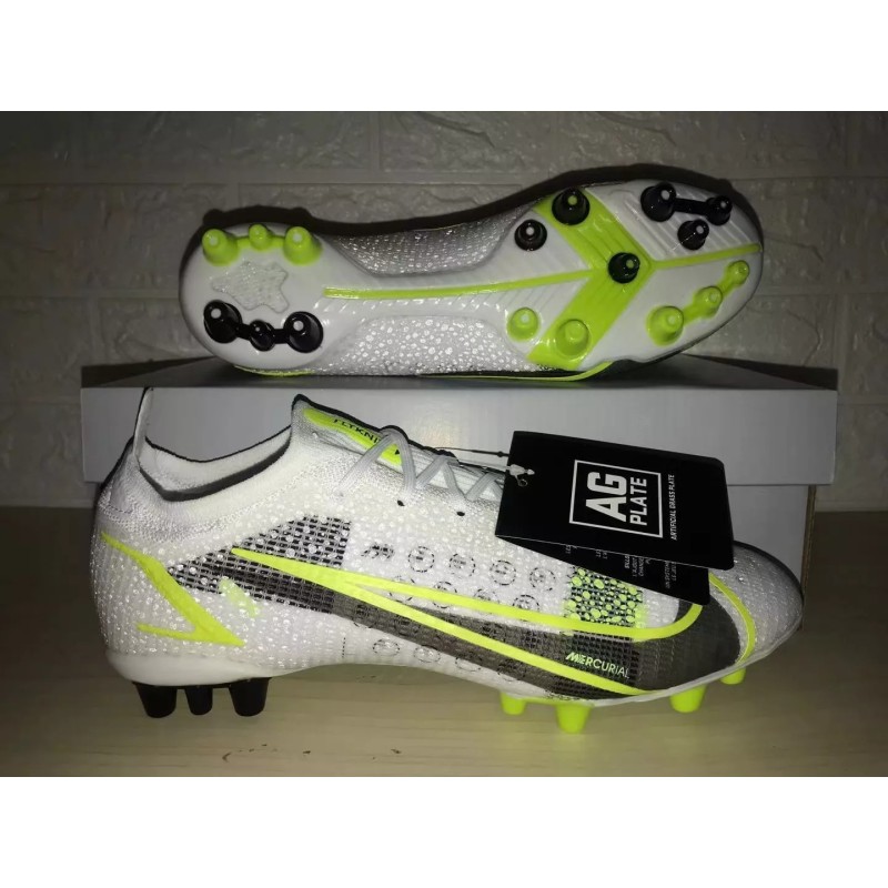 Botas de Fútbol Nike Vapor 14 Elite FG Unisex Blanco&Amarillo Fluorescente (#36~#45)