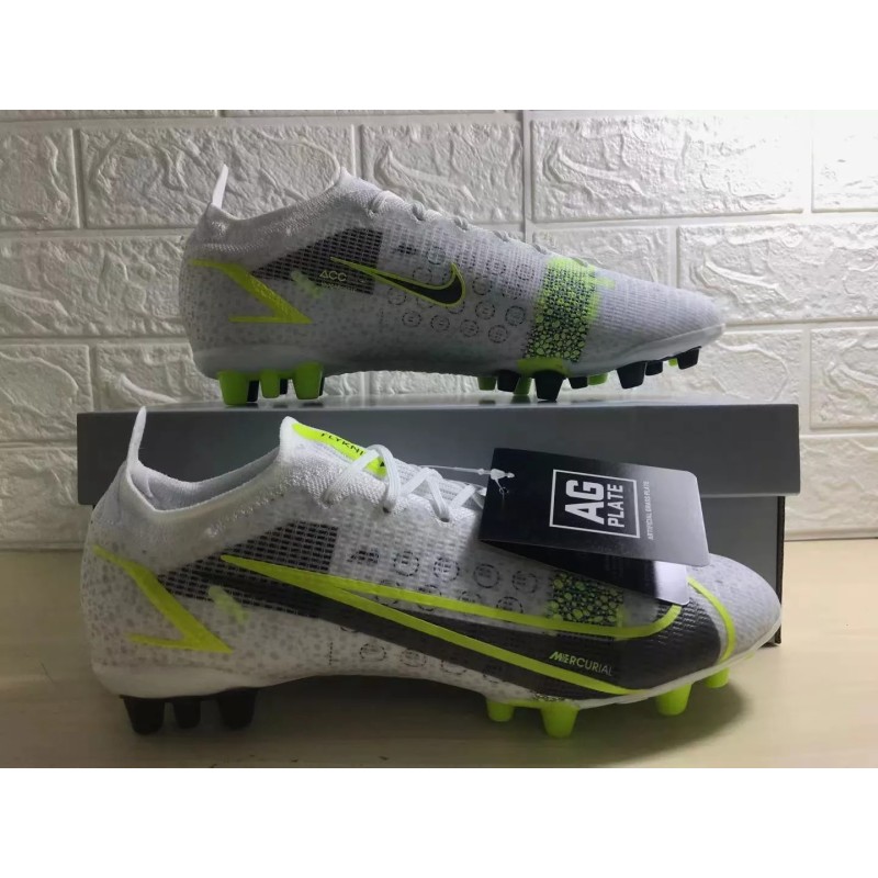 Botas de Fútbol Nike Vapor 14 Elite FG Unisex Blanco&Amarillo Fluorescente (#36~#45)