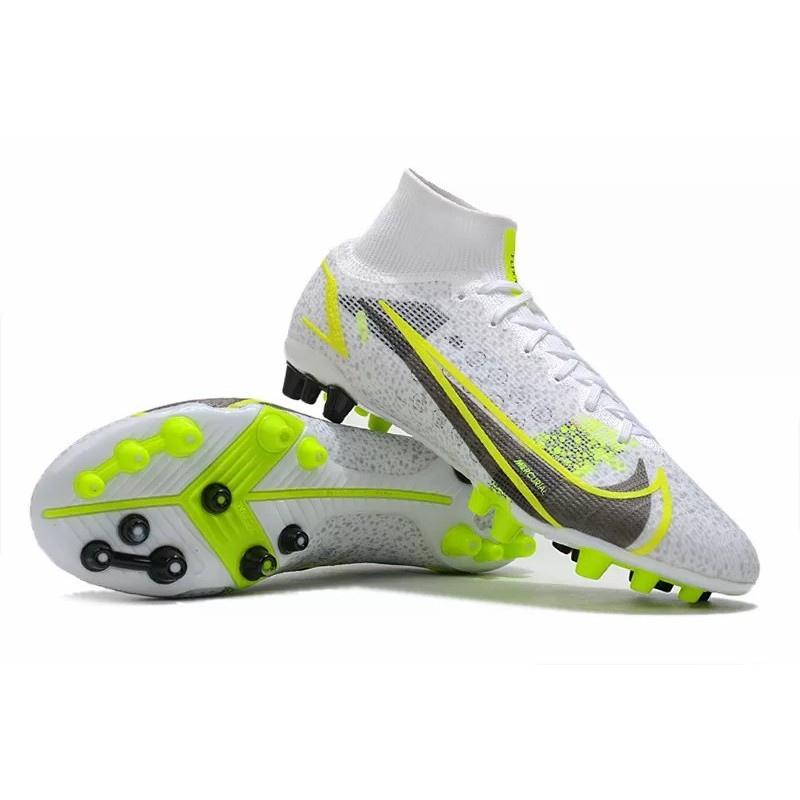 Botas de Fútbol Nike Superfly 8 Elite AG Unisex Blanco&Amarillo Fluorescente (#36~#45)