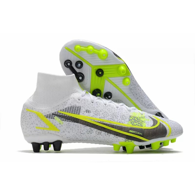 Botas de Fútbol Nike Superfly 8 Elite AG Unisex Blanco&Amarillo Fluorescente (#36~#45)