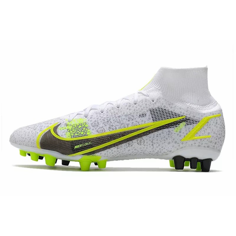 Botas de Fútbol Nike Superfly 8 Elite AG Unisex Blanco&Amarillo Fluorescente (#36~#45)