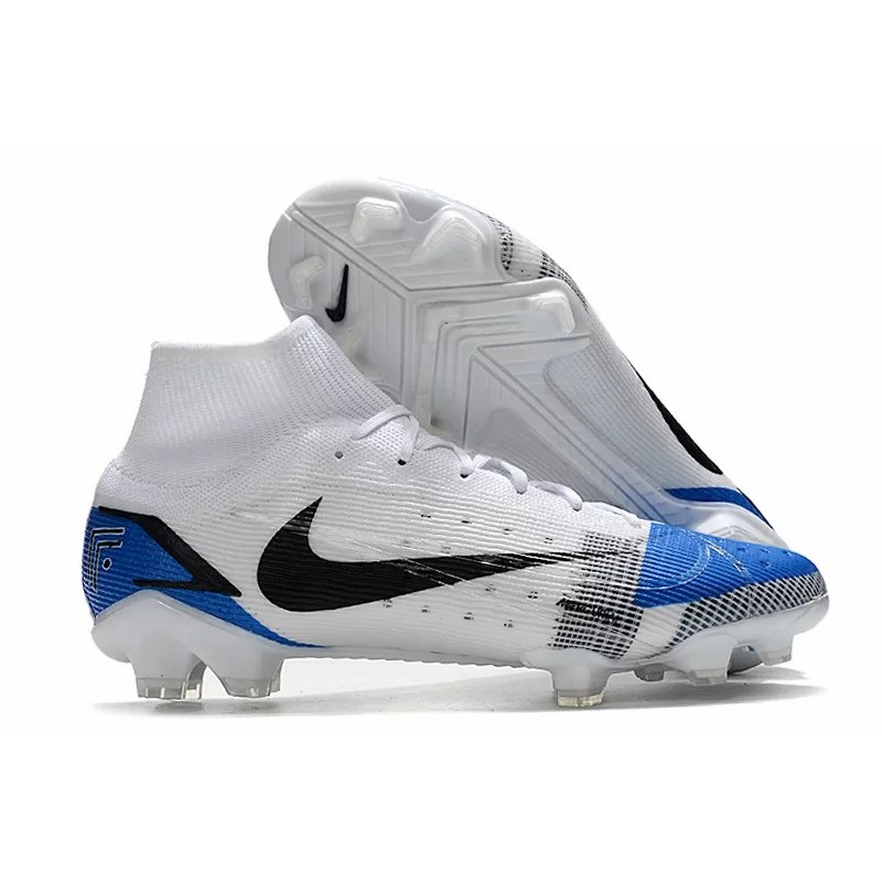 Botas de Fútbol Nike Superfly 8 Elite FG Unisex Blanco&Azul(#36~#45)