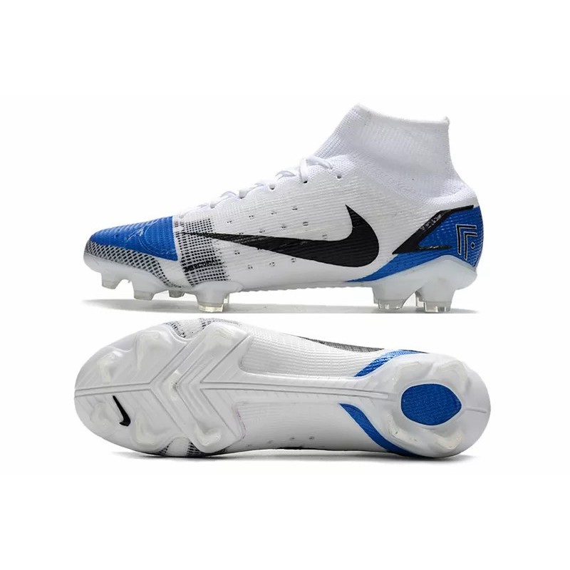 Botas de Fútbol Nike Superfly 8 Elite FG Unisex Blanco&Azul(#36~#45)
