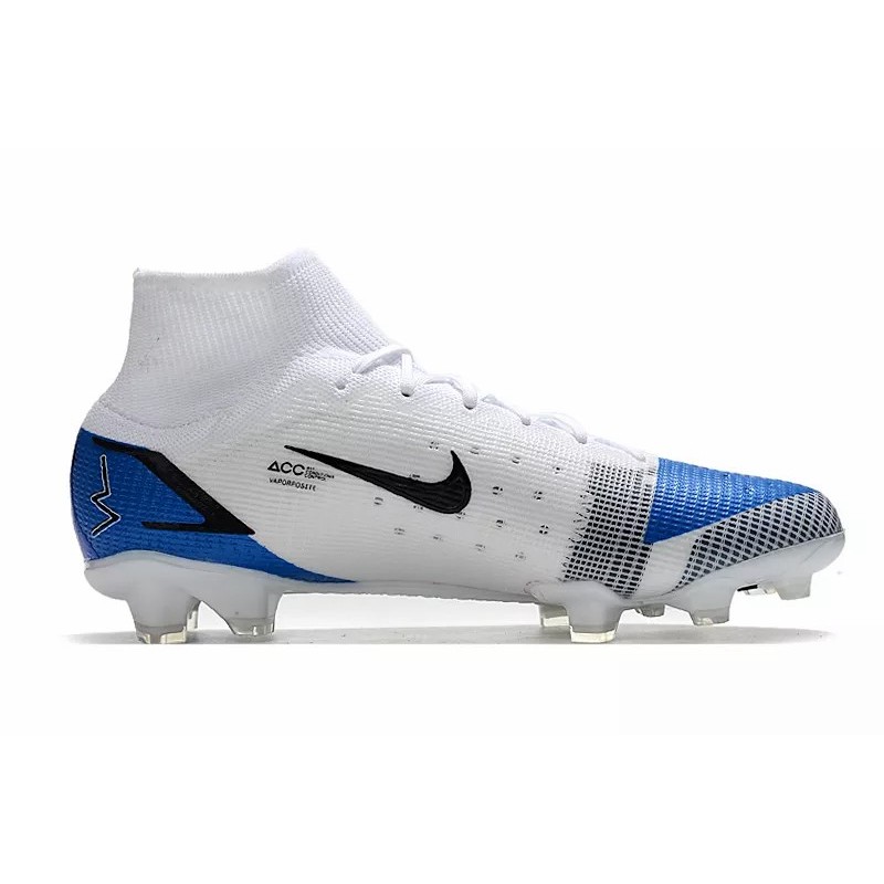 Botas de Fútbol Nike Superfly 8 Elite FG Unisex Blanco&Azul(#36~#45)