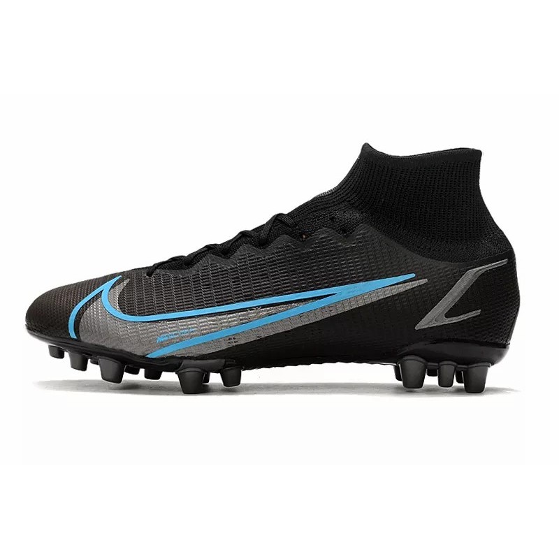 Botas de Fútbol Nike Superfly 8 Elite AG Unisex Alta Negro&Azul (#36~#45)