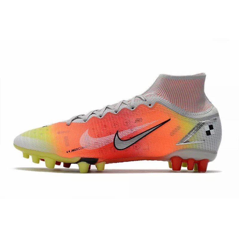 Botas de Fútbol Nike Superfly 8 Elite AG Unisex Alta Rojo Naranja&Amarillo&Blanco (#36~#45)