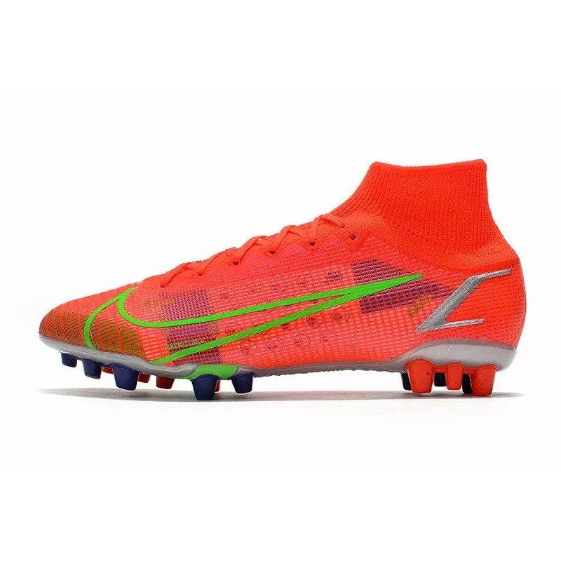 Botas de Fútbol Nike Superfly 8 Elite AG Unisex Alta Rojo Naranja&Verde (#36~#45)