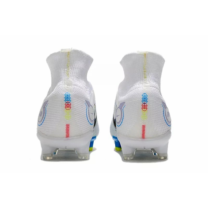 Botas de Fútbol Nike Superfly 8 Elite FG Unisex Alta Blanco&Azul (#36~#45)