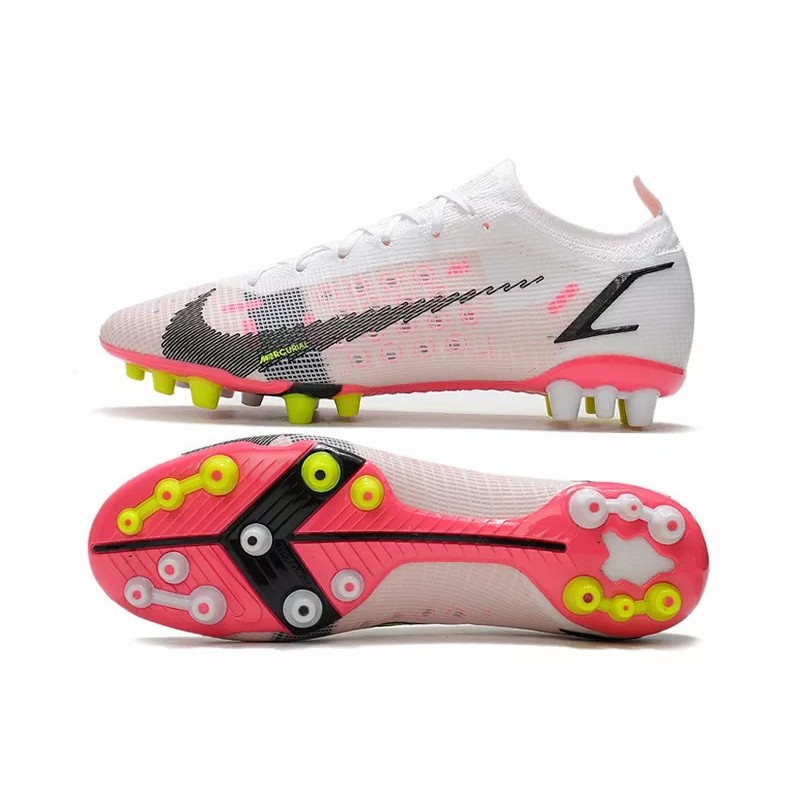 Botas de Fútbol Nike Mercurial Vapor 14 Elite AG Unisex Blanco&Rosado (#36~#45)