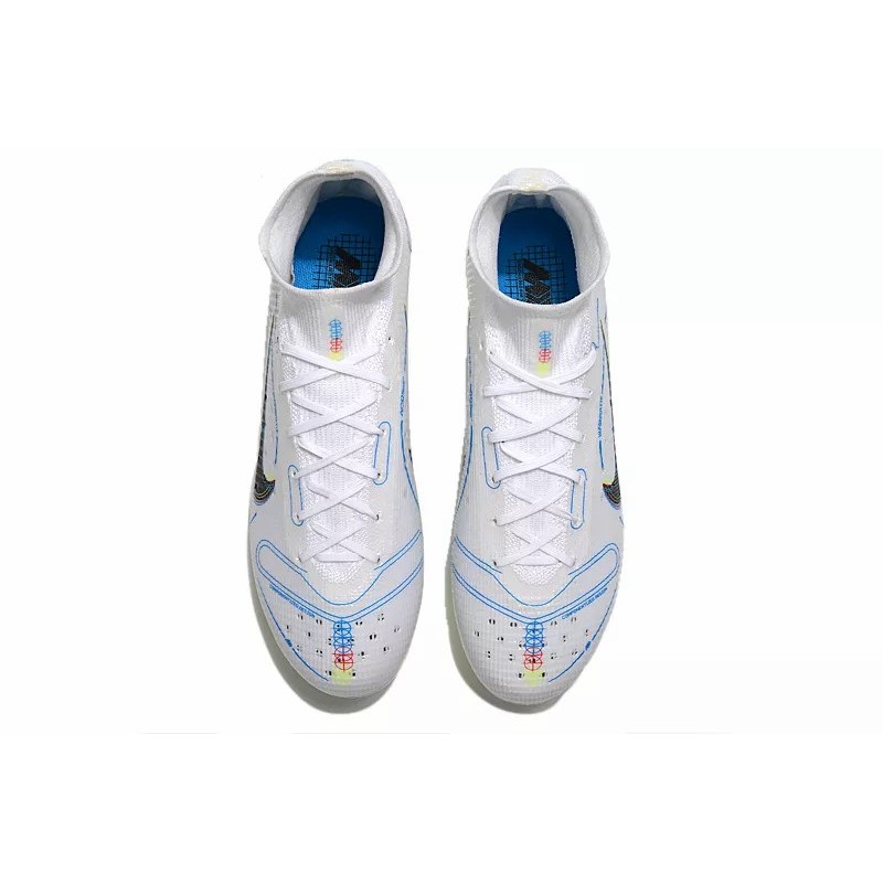 Botas de Fútbol Nike Superfly 8 Elite AG Unisex Alta Blanco&Amarillo (#36~#45)