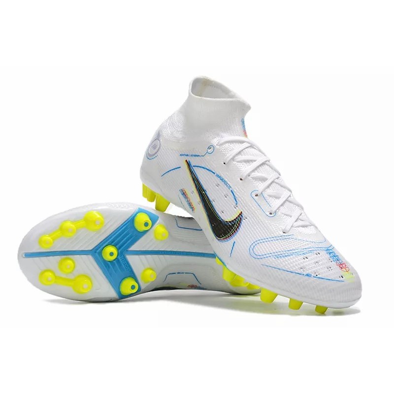 Botas de Fútbol Nike Superfly 8 Elite AG Unisex Alta Blanco&Amarillo (#36~#45)