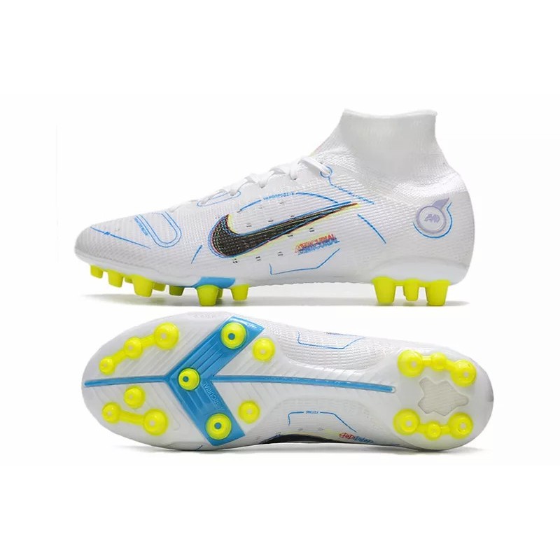 Botas de Fútbol Nike Superfly 8 Elite AG Unisex Alta Blanco&Amarillo (#36~#45)
