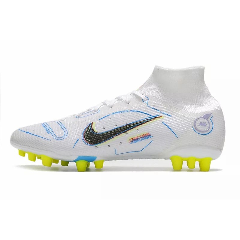 Botas de Fútbol Nike Superfly 8 Elite AG Unisex Alta Blanco&Amarillo (#36~#45)