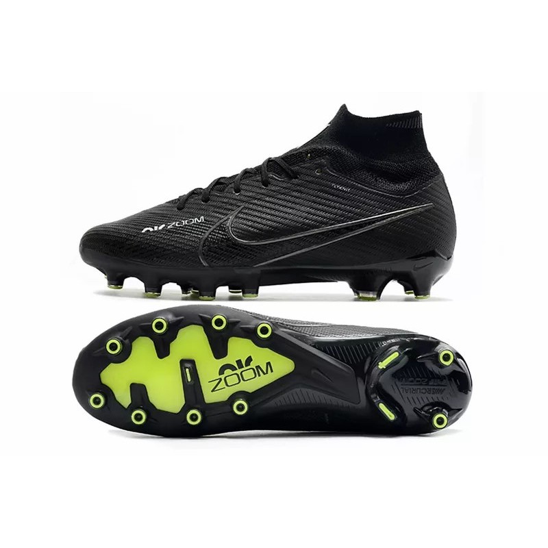 Botas de Fútbol Nike Air Zoom Mercurial Superfly IX Elite AG Unisex Negro&Amarillo (#35~#45)