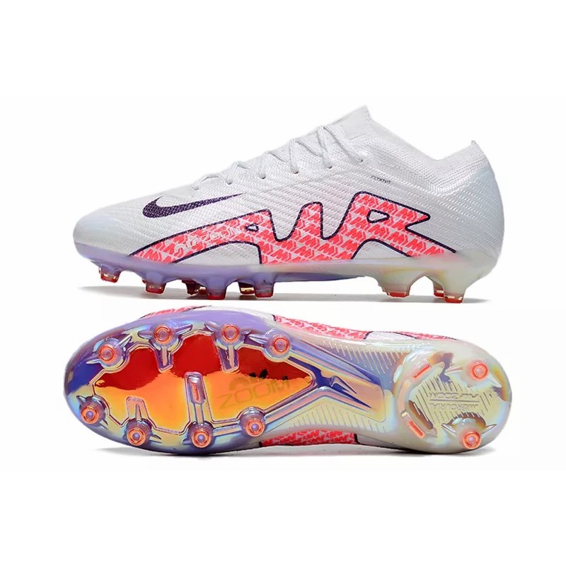 Botas de Fútbol Nike Air Zoom Mercurial Vapor XV Elite AG Unisex Blanco&Rojo (#35~#45)