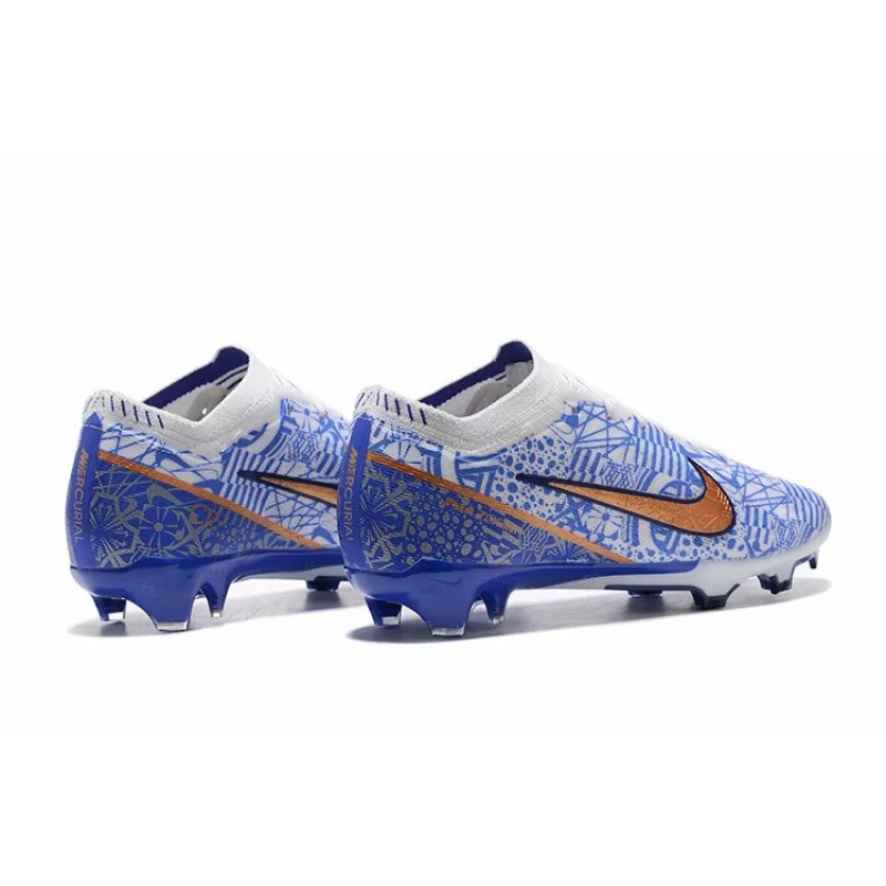 Botas de Fútbol Nike Air Zoom Mercurial Vapor XV Elite FG Unisex Blanco&Azul (#35~#45)