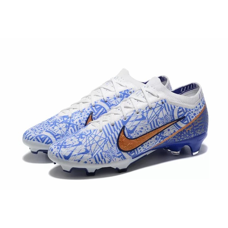 Botas de Fútbol Nike Air Zoom Mercurial Vapor XV Elite FG Unisex Blanco&Azul (#35~#45)