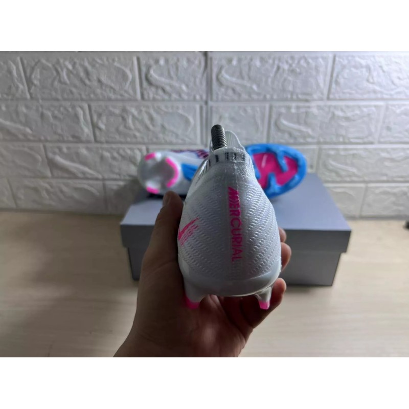 Botas de Fútbol Nike Air Zoom Mercurial Vapor XV Elite FG Blanco&Celeste (#39~#45)