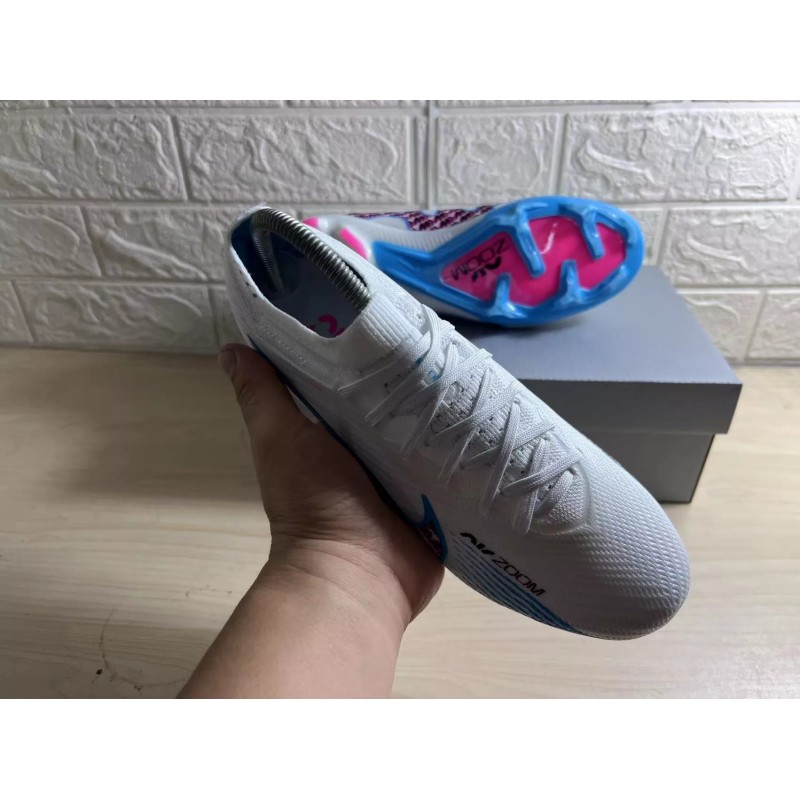 Botas de Fútbol Nike Air Zoom Mercurial Vapor XV Elite FG Blanco&Celeste (#39~#45)