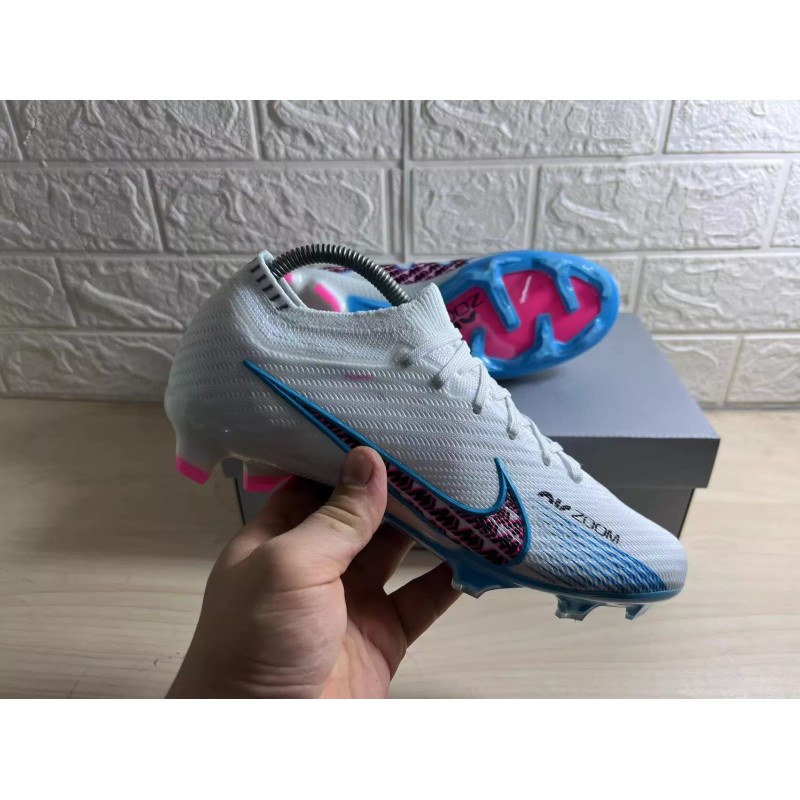 Botas de Fútbol Nike Air Zoom Mercurial Vapor XV Elite FG Blanco&Celeste (#39~#45)