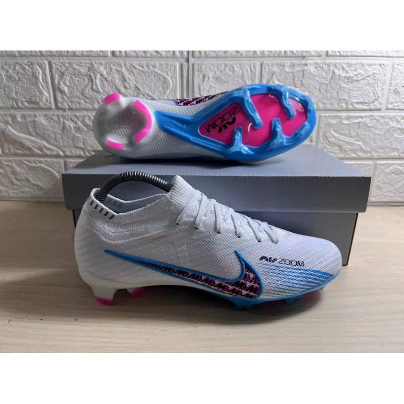Botas de Fútbol Nike Air Zoom Mercurial Vapor XV Elite FG Blanco&Celeste (#39~#45)