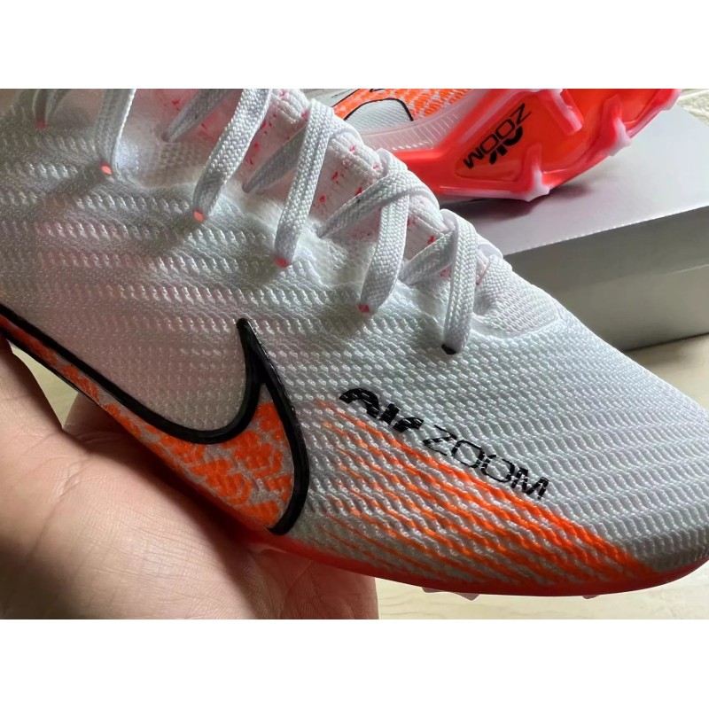 Botas de Fútbol Nike Air Zoom Mercurial Vapor XV Elite FG Blanco&Naranja (#39~#45)