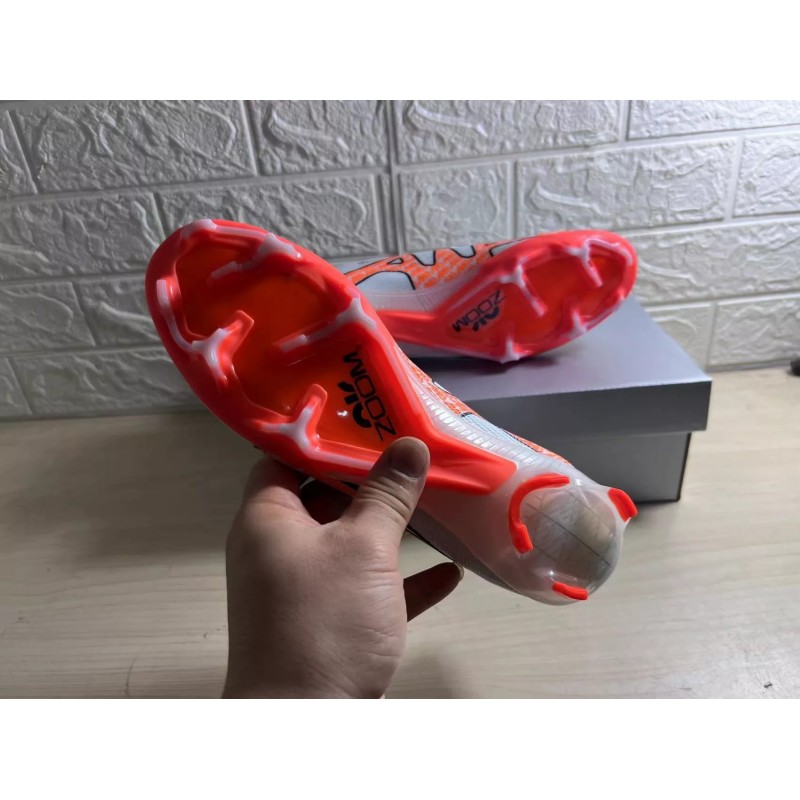 Botas de Fútbol Nike Air Zoom Mercurial Vapor XV Elite FG Blanco&Naranja (#39~#45)