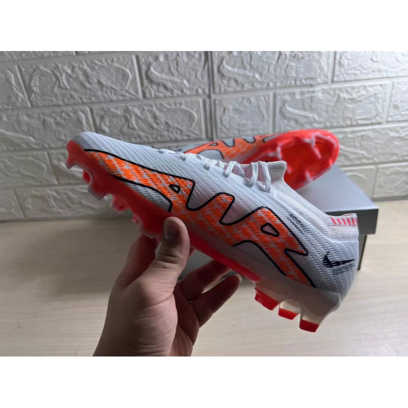 Botas de Fútbol Nike Air Zoom Mercurial Vapor XV Elite FG Blanco&Naranja (#39~#45)
