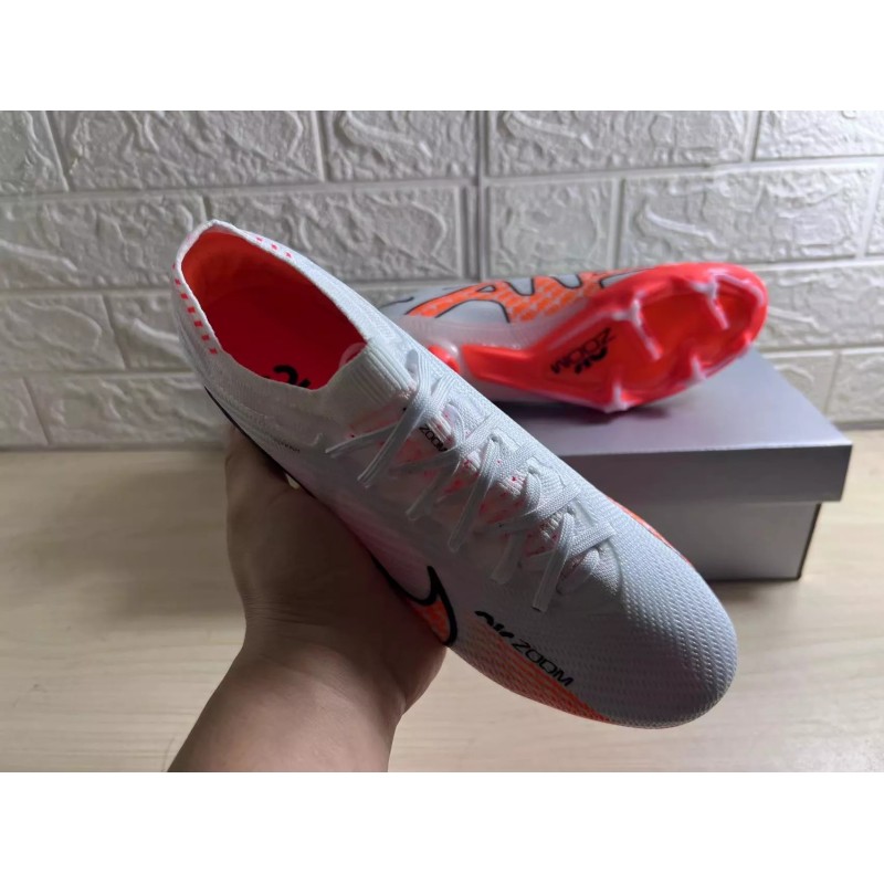 Botas de Fútbol Nike Air Zoom Mercurial Vapor XV Elite FG Blanco&Naranja (#39~#45)