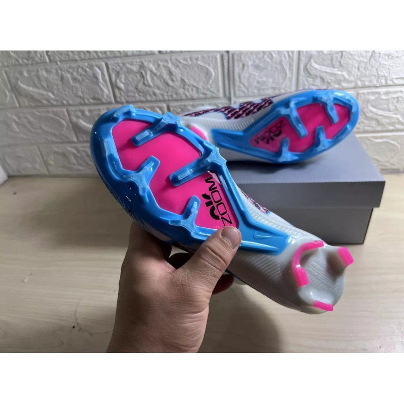 Botas de Fútbol Nike Air Zoom Mercurial Superfly IX Elite FG Blanco&Azul (#39~#45)