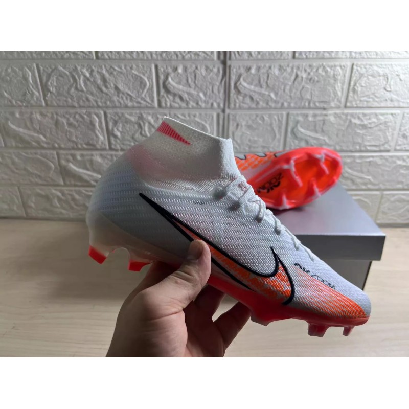 Botas de Fútbol Nike Air Zoom Mercurial Superfly IX Elite FG Blanco&Rojo (#39~#45)