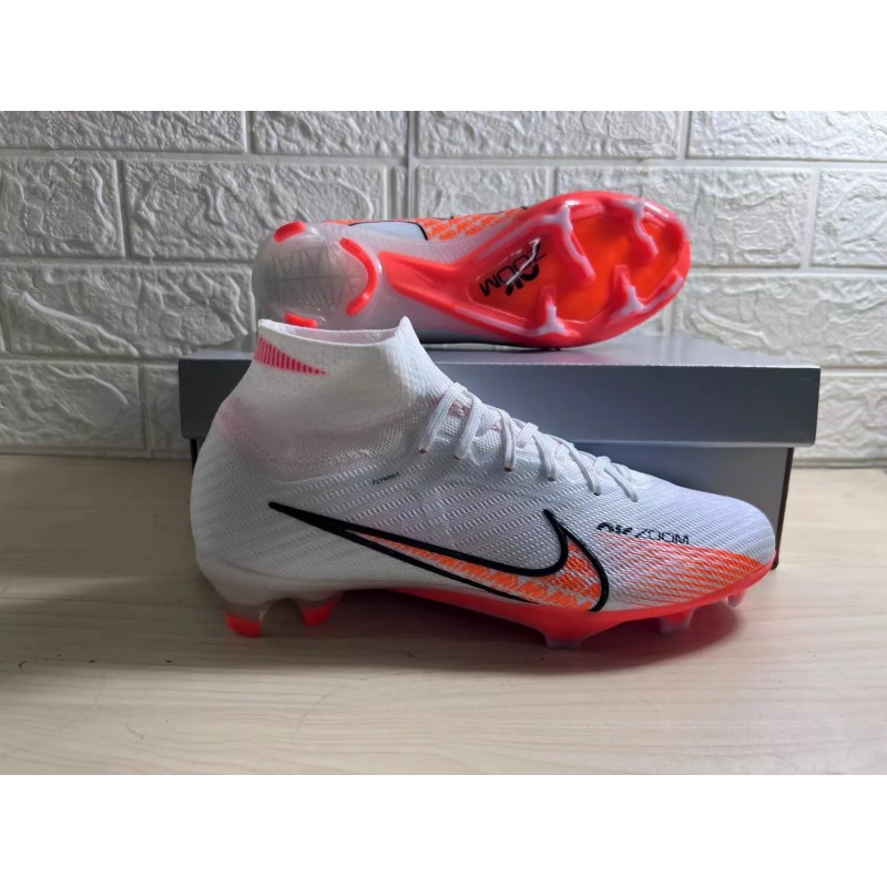 Botas de Fútbol Nike Air Zoom Mercurial Superfly IX Elite FG Blanco&Rojo (#39~#45)