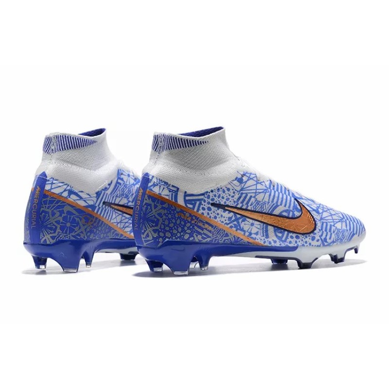 Botas de Fútbol Nike Air Zoom Mercurial Superfly IX Elite FG Azul&Blanco (#39~#45)