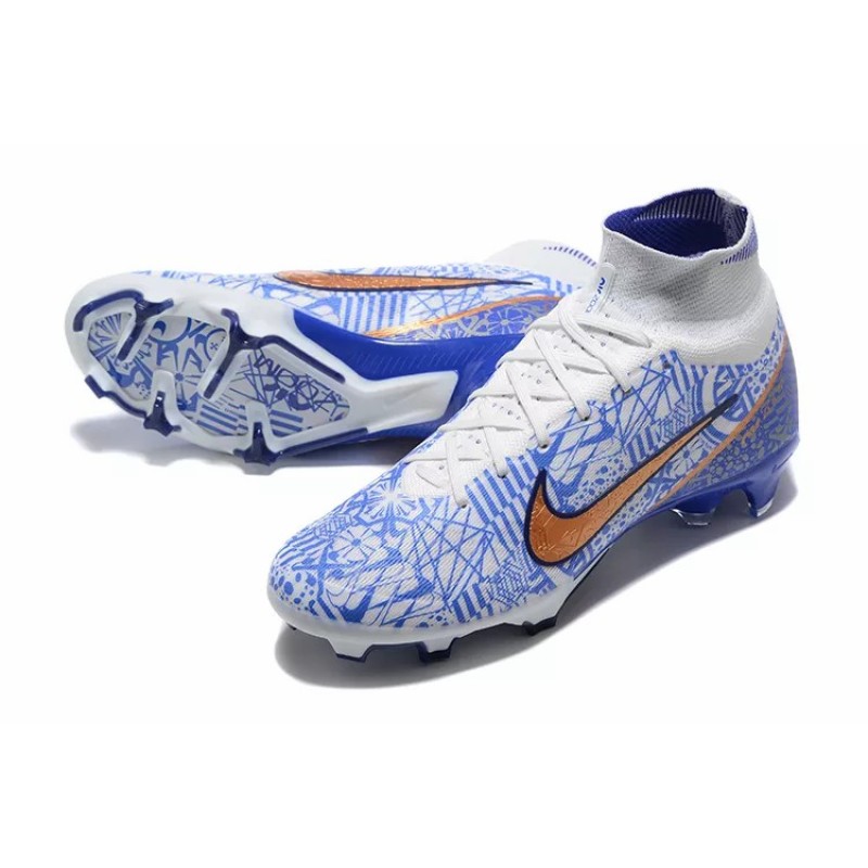 Botas de Fútbol Nike Air Zoom Mercurial Superfly IX Elite FG Azul&Blanco (#39~#45)