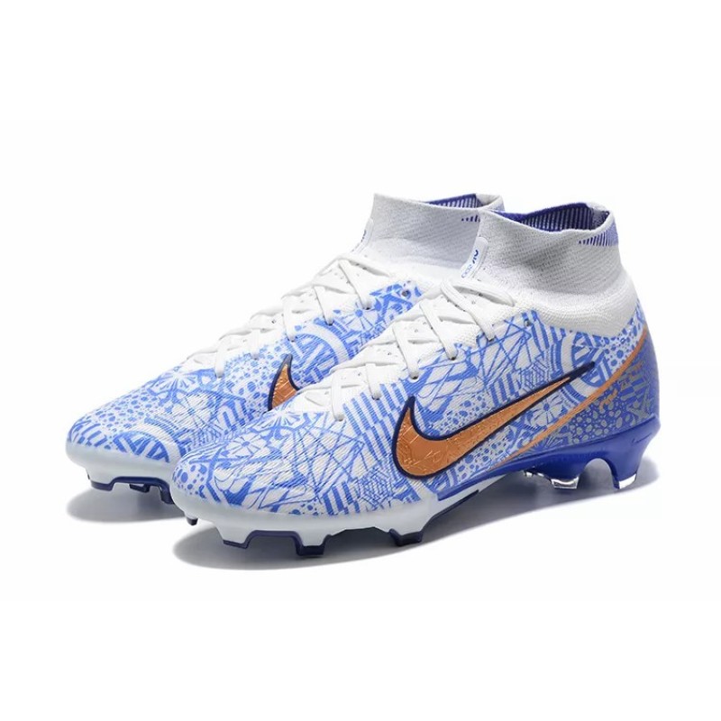 Botas de Fútbol Nike Air Zoom Mercurial Superfly IX Elite FG Azul&Blanco (#39~#45)
