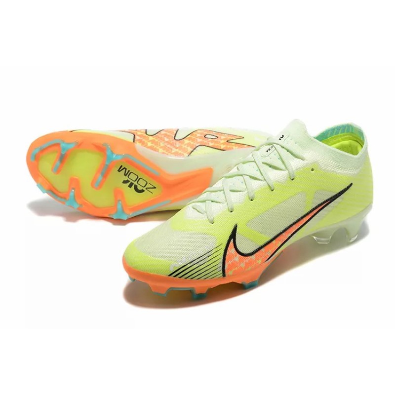 Botas de Fútbol Nike Air Zoom Mercurial Vapor XV Elite FG Amarillo Fluorescente&Naranja (#39~#45)
