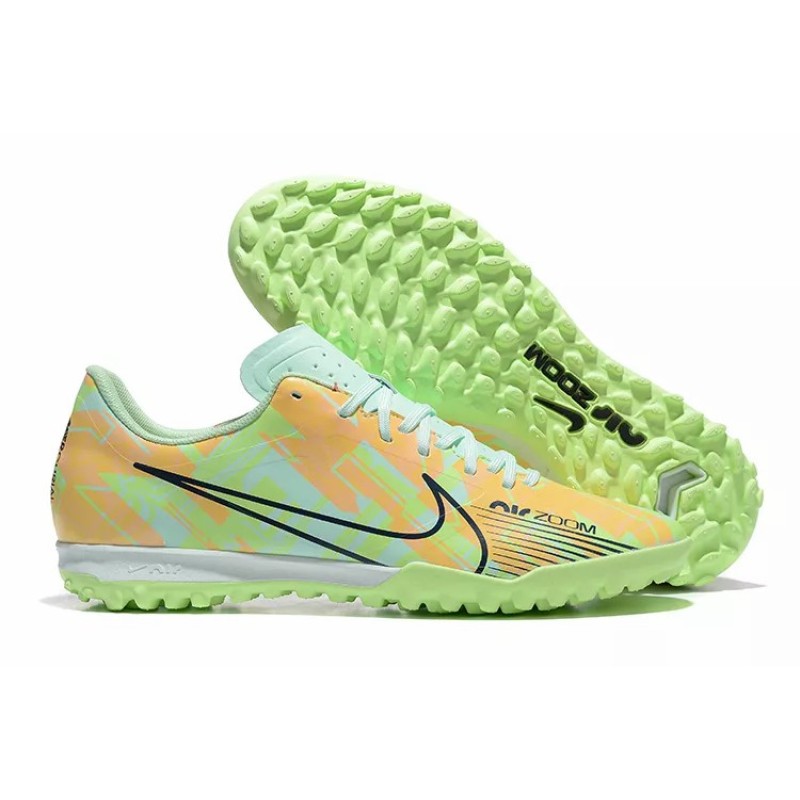 Botas de Fútbol Nike Air Zoom Mercurial Vapor- XV Academy TF Verde Fluorescente&Naranja Claro (#39~#45)