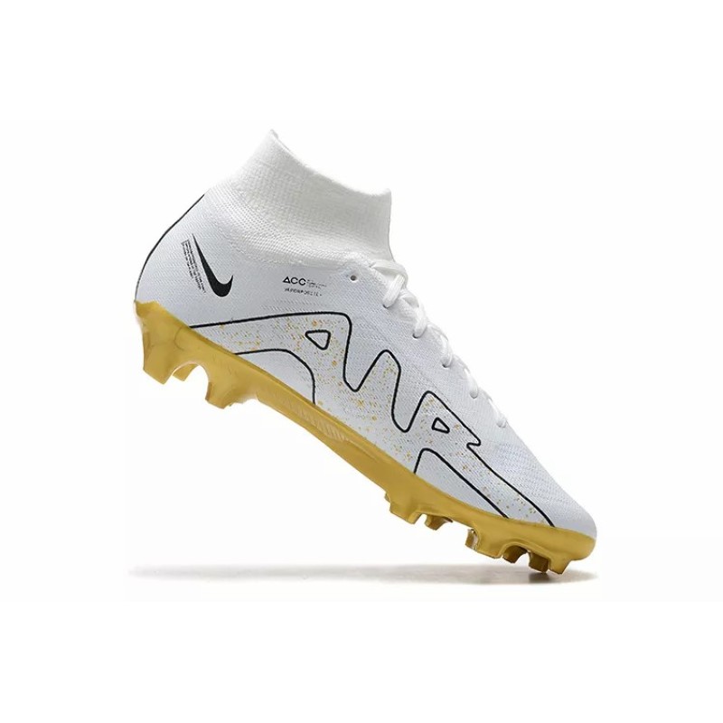 Botas de Fútbol Nike Air Zoom Mercurial Superfly IX Elite FG Blanco&Dorado (#39~#45)