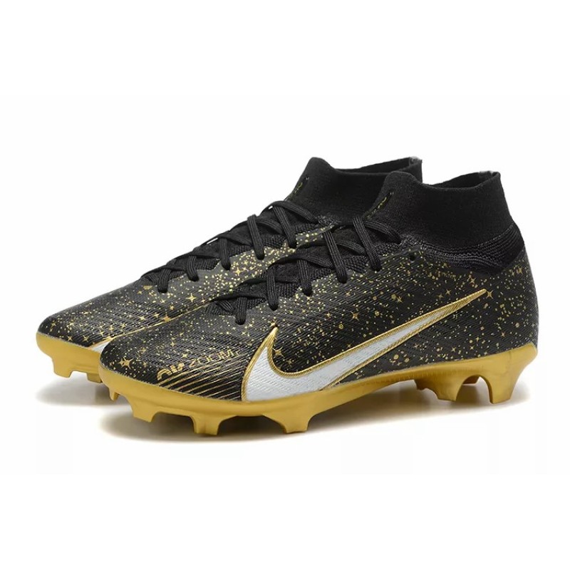 Botas de Fútbol Nike Air Zoom Mercurial Superfly IX Elite FG Negro&Dorado (#39~#45)