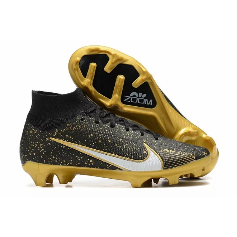 Botas de Fútbol Nike Air Zoom Mercurial Superfly IX Elite FG Negro&Dorado (#39~#45)