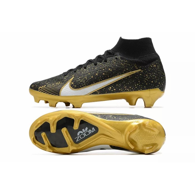 Botas de Fútbol Nike Air Zoom Mercurial Superfly IX Elite FG Negro&Dorado (#39~#45)