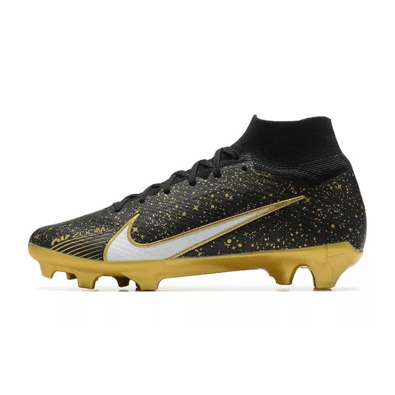 Botas de Fútbol Nike Air Zoom Mercurial Superfly IX Elite FG Negro&Dorado (#39~#45)