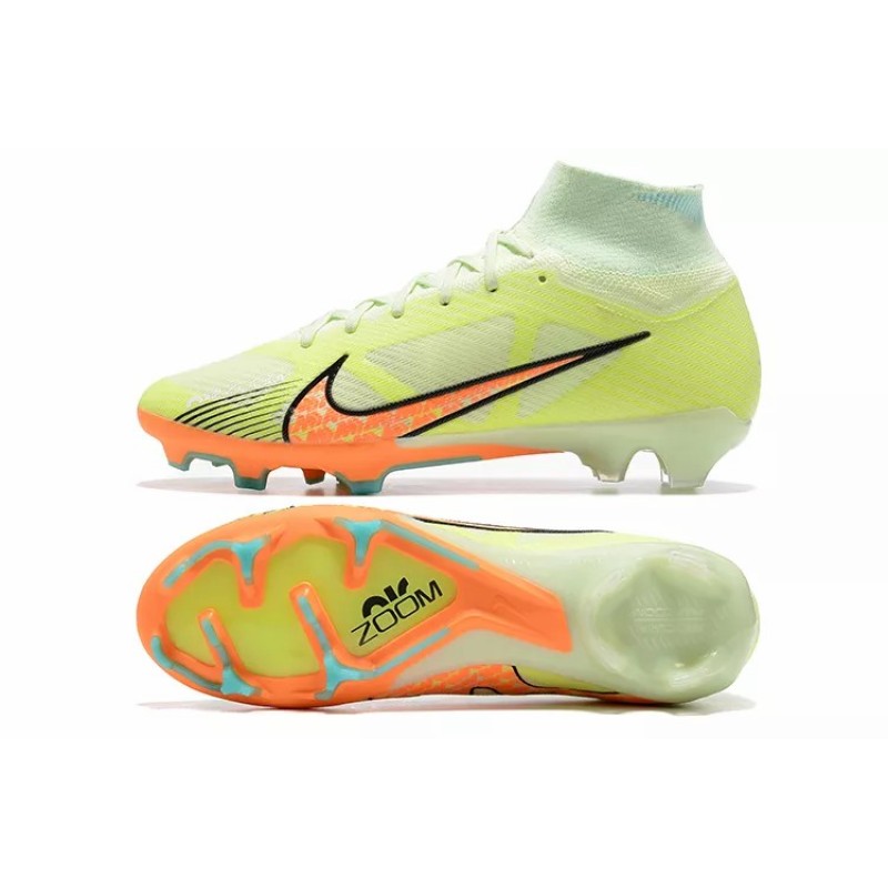 Botas de Fútbol Nike Air Zoom Mercurial Superfly IX Elite FG Amarillo Fluorescente&Naranja (#39~#45)